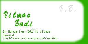 vilmos bodi business card